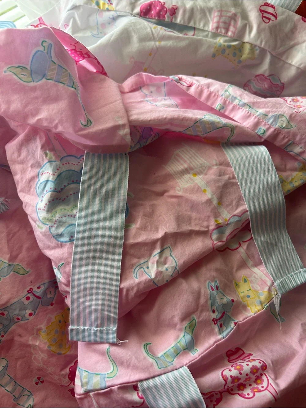 Pottery Barn kids Full-Queen Duvet - Pink dog print  Cotton
